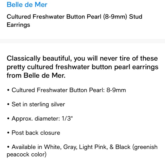 Freshwater Pearl Earrings NWT - Picture 2 of 2